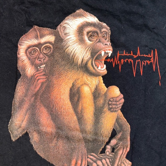 Fuckingawesome Monkey Screaming Graphic Black Streetwear T-shirt Size Mens Small - Picture 3 of 6